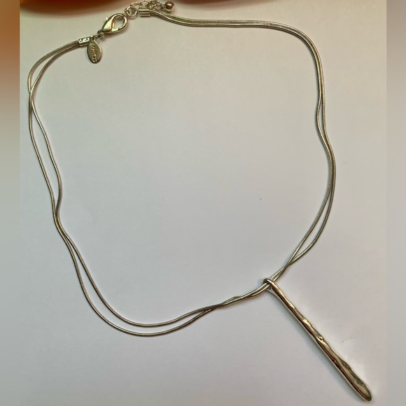 🍀Express ,Cadena de fantasía,color silver con pendiente largo🍀#EX2🍀 - Picture 2 of 8